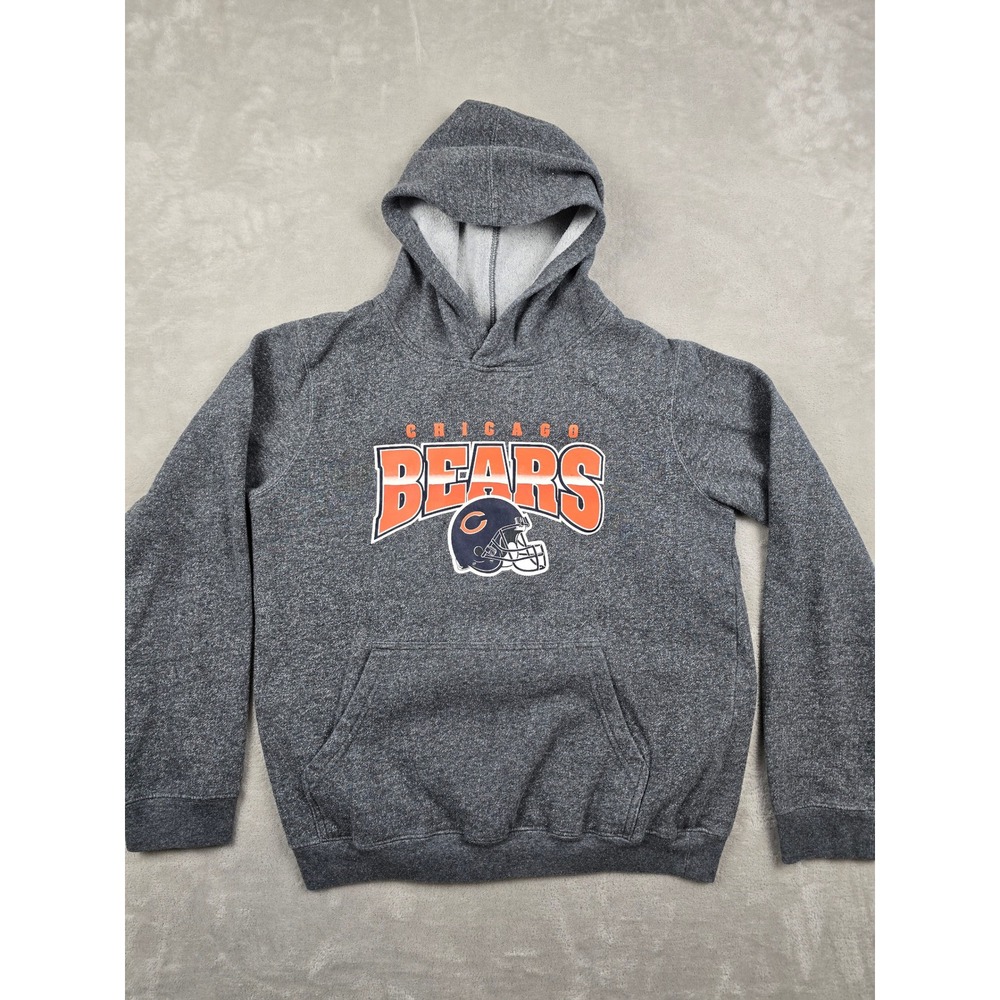 Chicago Bears Hoodie Youth XL Gray NFL Team Apparel Graphic Fleece Sweatshirt